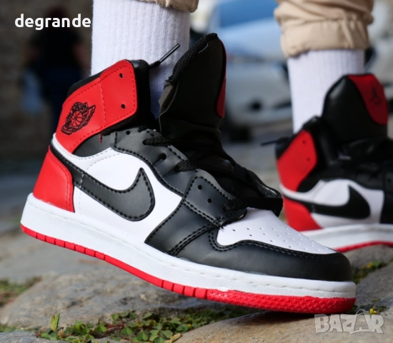 Bисоки Kецове Nike Jordan Бяло черно и червено Размери 36 37 40 41 , снимка 2 - Кецове - 51610954