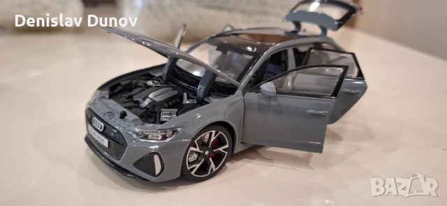 Ауди Audi RS6 1:32 отваряеми врати, капак, светещи фарове и стопове, снимка 2 - Коли, камиони, мотори, писти - 51210470