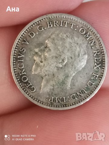 3 пени 1931 г сребро Великобритания , снимка 1 - Нумизматика и бонистика - 41566479