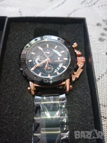 Кварцов часовник с 6 стрелки и дата ,фосфорисциращ,водоустойчив., снимка 4 - Мъжки - 52244391