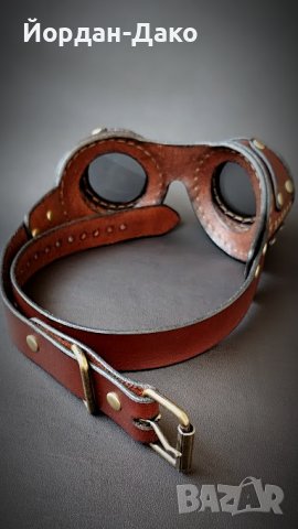 Очила стиймпънк от естествена кожа, снимка 8 - Слънчеви и диоптрични очила - 41291868