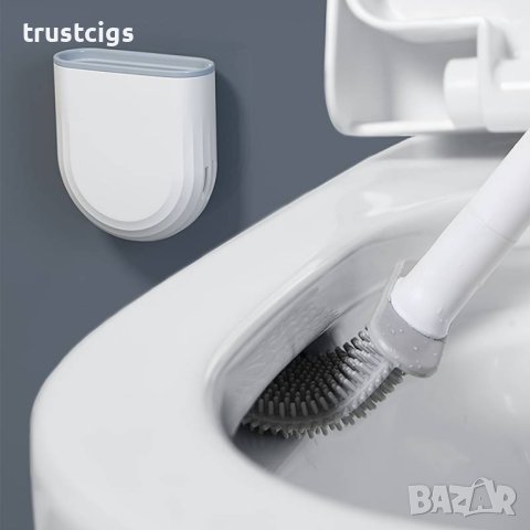 Силиконова четка за почистване на тоалетна чиния, снимка 1 - Мопове, кофи, четки и метли - 44501215