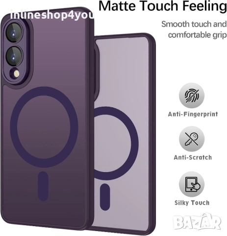 Матов MAGSAFE Кейс за Samsung Galaxy S25 EDGE , снимка 2 - Калъфи, кейсове - 51854685