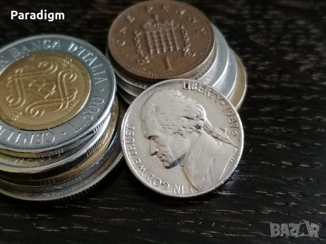 Монета - САЩ - 5 цента | 1987г., снимка 2 - Нумизматика и бонистика - 34405913