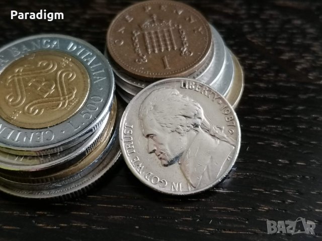 Монета - САЩ - 5 цента | 1987г., снимка 2 - Нумизматика и бонистика - 34405913