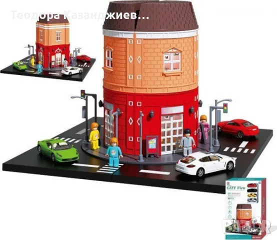 Град Комплект с 4 автомобила за деца над 3 години, снимка 1