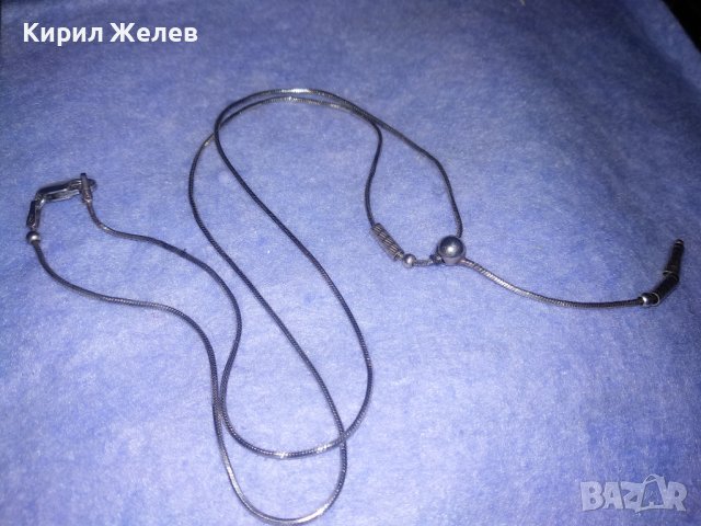 ЕФИРНО ДЕЛИКАТНО ИТАЛИАНСКО СРЕБЪРНО КОЛИЕ СРЕБРО 925 с РОДИЕВО ПОКРИТИЕ 36122, снимка 11 - Колиета, медальони, синджири - 39666738