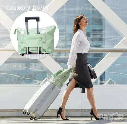 Чанта с уголемяващо се дъно с цип - 100% непромокаема материя/ Цвят: Черен няма преден джоб, сив, ли, снимка 8 - Чанти - 53461566