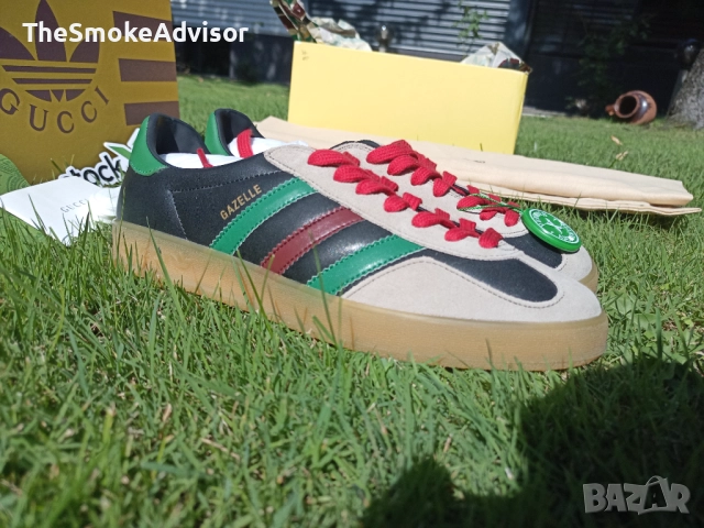 Обувки Adidas x Gucci Gazelle Black Green Red