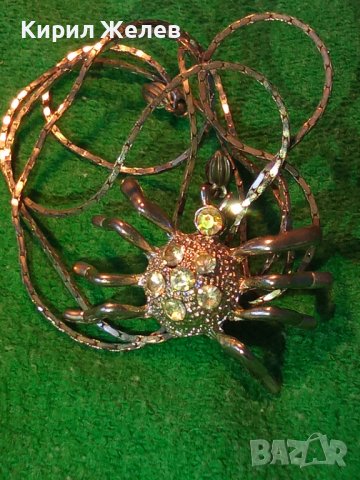 ЕФЕКТНО ПОСРЕБРЕНО КОЛИЕ с ФИГУРАЛЕН ПЕНДАНТ ПАЯЧЕ с ИСКРЯЩИ КРИСТАЛИ 38658, снимка 6 - Колиета, медальони, синджири - 41682632