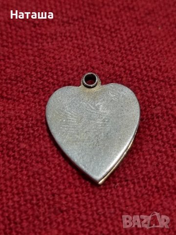 Vintage сребърно сърце, талисман висулка , снимка 5 - Колиета, медальони, синджири - 42145836
