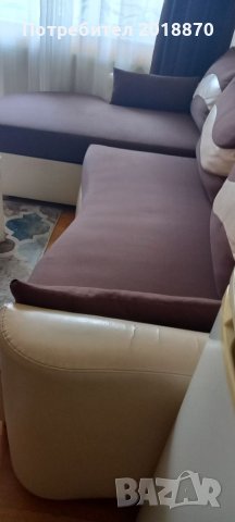 Ъглов диван с лежанка запазен, снимка 3 - Дивани и мека мебел - 41097594