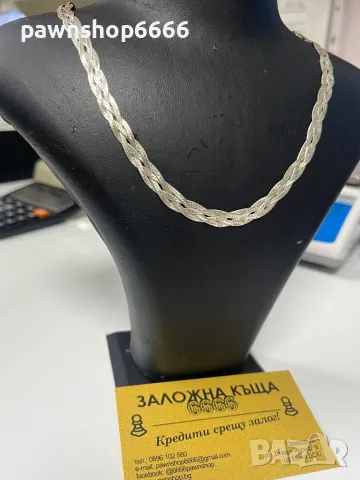 Сребърно колие 925, снимка 6 - Колиета, медальони, синджири - 48277195