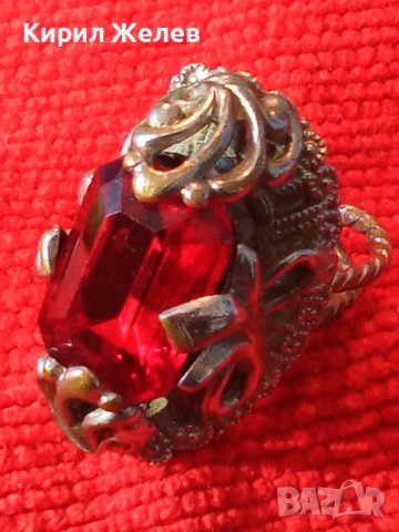 СТАРИНЕН МАЙСТОРСКИ СКЪПОЦЕНЕН АР НУВО ПОСРЕБРЕН ПРЪСТЕН с ГОЛЯМ ЮВЕЛИРНО ФАСЕТИРАН ГРАНАТ 37140, снимка 18 - Антикварни и старинни предмети - 40555141