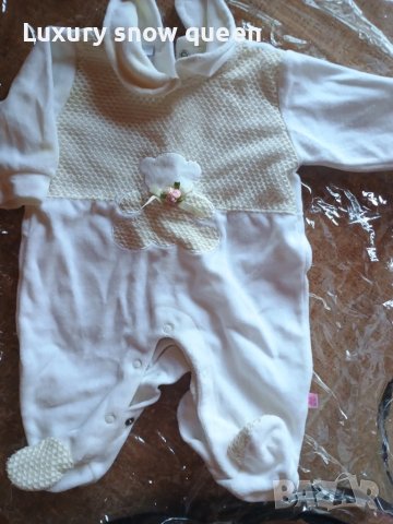 бебешки гащеризончета в бяло с бродерия , снимка 2 - Комплекти за бебе - 50560033