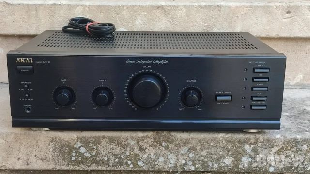 Класически Транзисторен стерео усилвател AKAI AM-17 - в отлично състояние., снимка 1