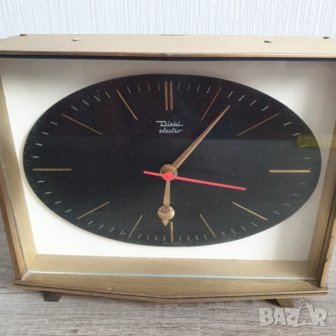 Стар бронзов настолен часовник Diehl Electro, снимка 2 - Антикварни и старинни предмети - 50586948