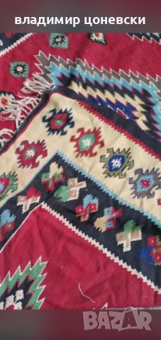 Стар автентичен и голям вълнен ръчно тъкан чипровски,котленски килим, снимка 7 - Олекотени завивки и одеяла - 40100926