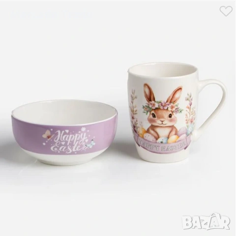 Великденски комплект Mercado Trade, Kерамична чаша и купа, снимка 2 - Сервизи - 53804360