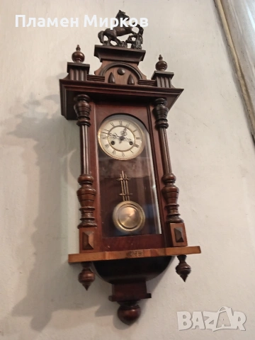 Антикварен германски стенен часовник, снимка 5 - Стенни часовници - 53144814