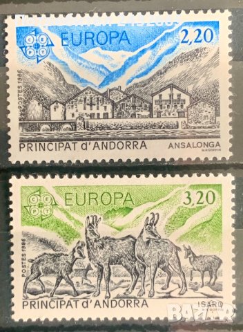 1990. Андора , Фр. 1986 = “ Фауна. EUROPA stamps : Опазване на природата.”, **, MNH, снимка 1 - Филателия - 44429334