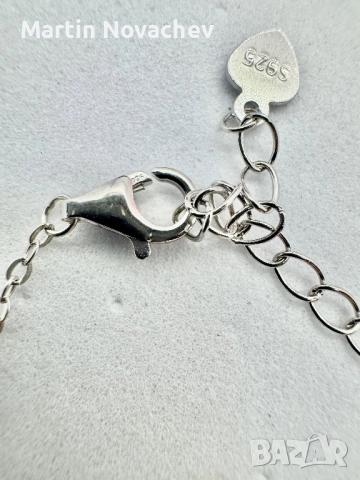 Сребърно колие с мойсанит (Диамант) 0.5 карата, снимка 8 - Колиета, медальони, синджири - 52619461