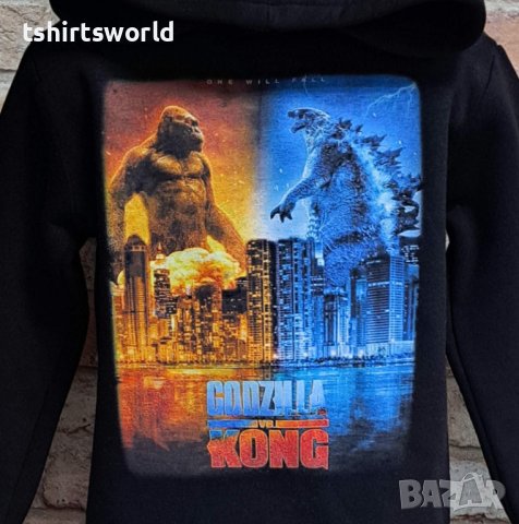 Нов детски суичър с дигитален печат Годзила срещу Конг (Godzilla vs. Kong), снимка 2 - Детски анцузи и суичери - 42740643