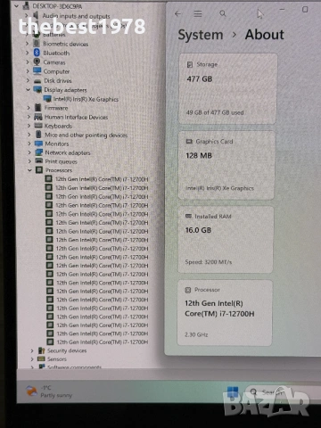 90Hz OLED Asus Flip s14`i7-12700H/16GB RAM/512GB SSD/Retina 2880x1800, снимка 9 - Лаптопи за работа - 53785694