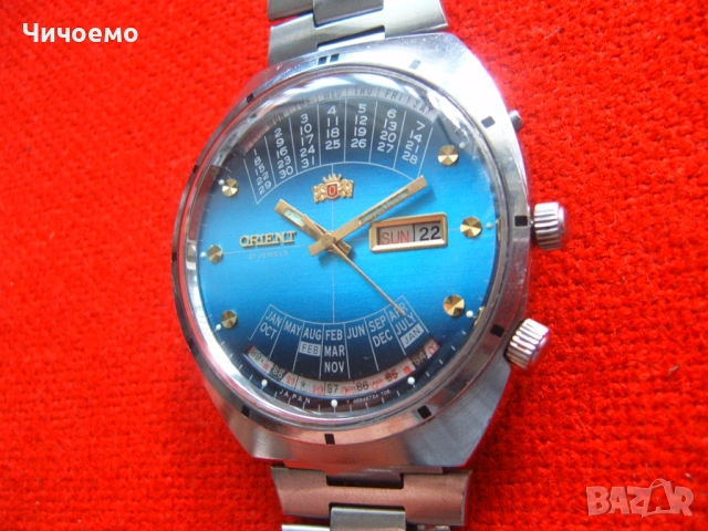  Ориент Вечен Календар мъжки часовник  Ретро Класика!, снимка 2 - Антикварни и старинни предмети - 51397010