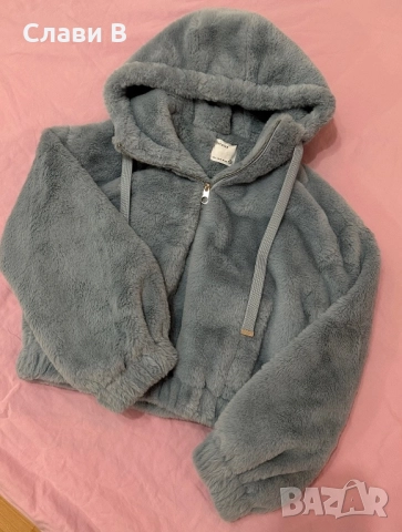 Пухкаво яке с качулка, снимка 2 - Якета - 52958269