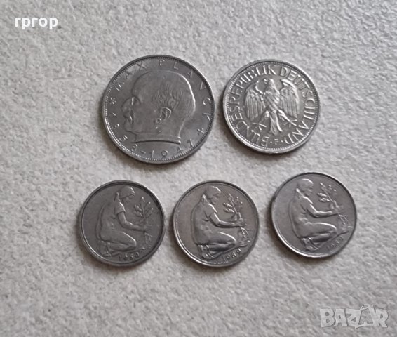 Монети . Германия.  1 , 2  дойче марки и  3 бройки по 50 пфенига., снимка 10 - Нумизматика и бонистика - 38325471