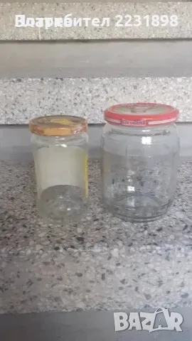 Стъклени буркани с капачки в Кюстендил Стъклени буркани различни големини Буркан с винтови капачки, снимка 2 - Буркани, бутилки и капачки - 48449543