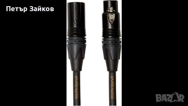 Roland Gold Series XLR микрофонен кабел 5 фута черен, снимка 2 - Други - 40932568