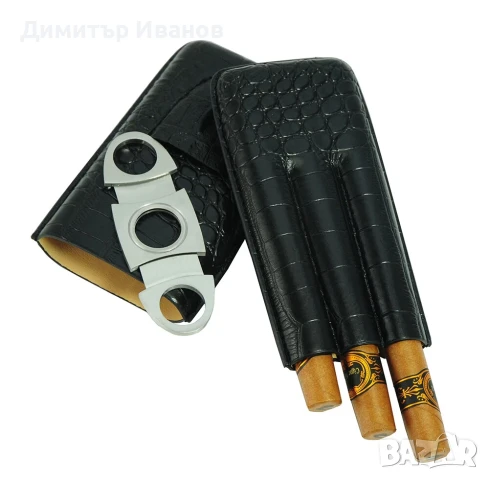 Cohiba кожен калъф за 3 пури със ножичка, снимка 15 - Други - 50977660