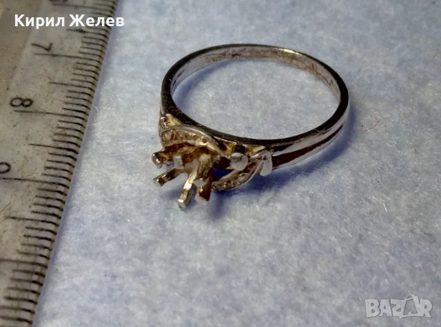 СТАР СРЕБЪРЕН ПРЪСТЕН СРЕБРО ВИСОКА ПРОБА ХУДОЖЕСТВЕНА МАЙСТОРСКА ФИНА РЪЧНА РЕТРО ИЗРАБОТКА 41511, снимка 9 - Антикварни и старинни предмети - 50542265