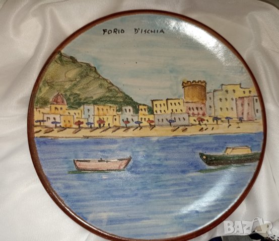 Керамична чиния за стена ръчно рисувана, снимка 4 - Пана - 41524230