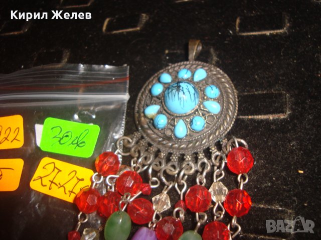 ПОСРЕБРЕН РАЗКОШЕН АРТ МЕДАЛЬОН БОГАТО УКРАСЕНО ФЕШЪН БИЖУ 21922, снимка 7 - Колиета, медальони, синджири - 33789708