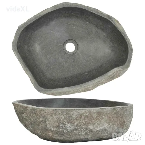 vidaXL Мивка от речен камък, овална(SKU: 146214)