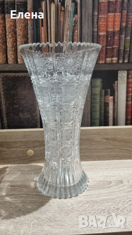 кристална ваза Чехия , снимка 2 - Вази - 53578227