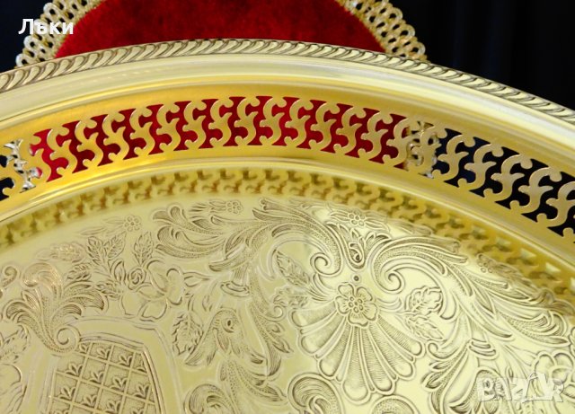 Канадски бронзов поднос Viking Plate,приказен барок , снимка 6 - Антикварни и старинни предмети - 39050987