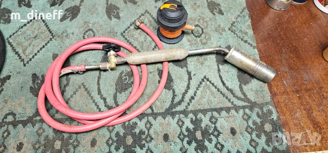 Газова горелка с маркуч и редуцир-вентил (регулатор), снимка 2 - Други инструменти - 52666711