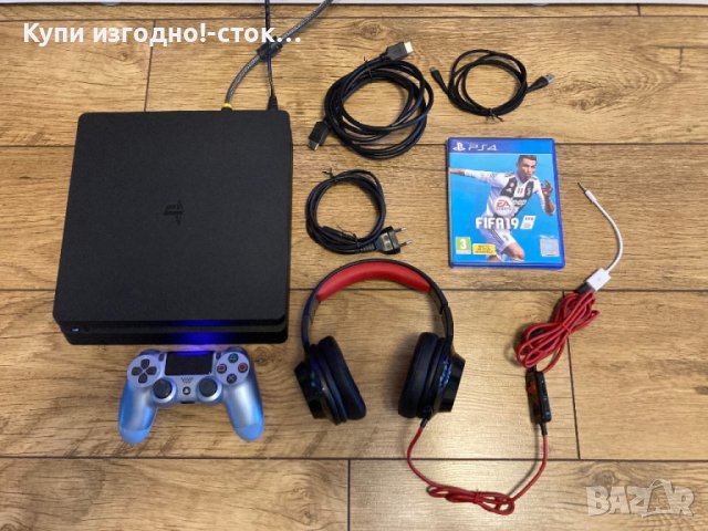 PS4 Slim 500gb с игра Фифа 2019, снимка 1 - PlayStation конзоли - 44648799