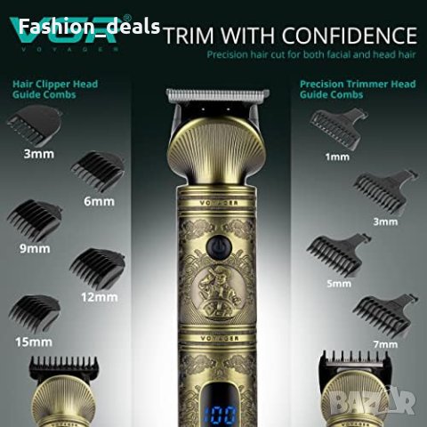 Нов Акумулаторен тример машинка за подстригване на коса брада за мъже, снимка 6 - Друга електроника - 41835373