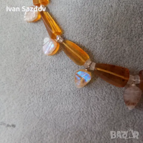 Кехлибарено колие ✨️Moonstone✨️ , снимка 6 - Колиета, медальони, синджири - 48738196