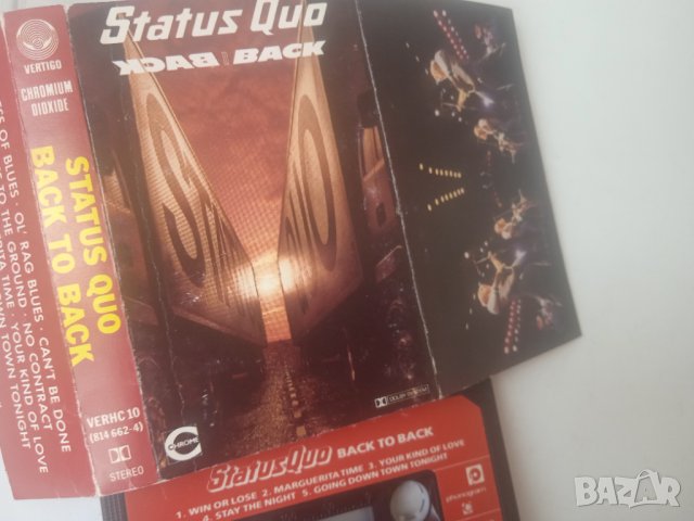 Status Quo ‎– Back To Back - оригинална аудио касета UK, снимка 1 - Аудио касети - 44459184