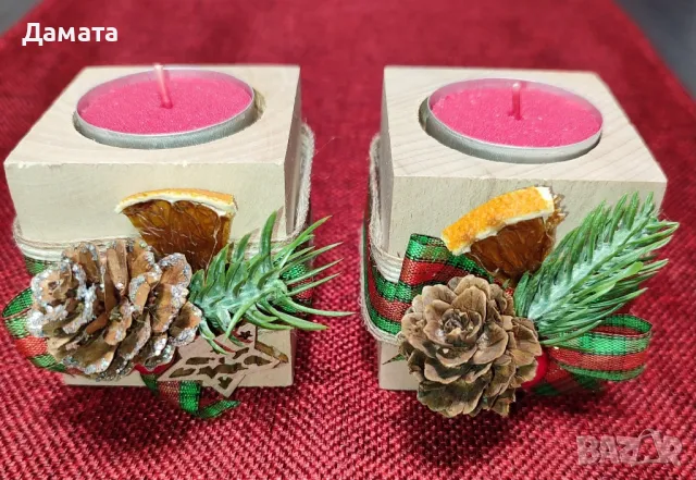 Коледни декорации -свещници/табелки /подаръчни кутии и др., снимка 4 - Коледни подаръци - 47740734