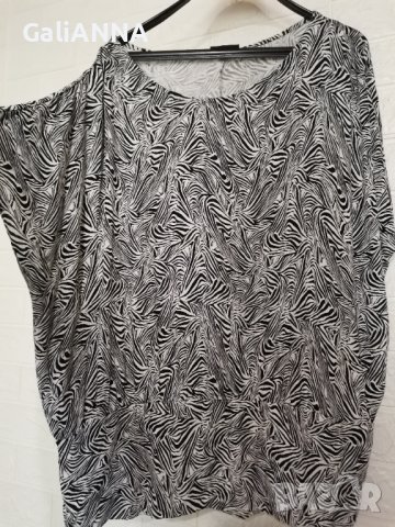 СТРАХОТНА ТУНИКА В БЯЛО И ЧЕРНО 3XL-4XL