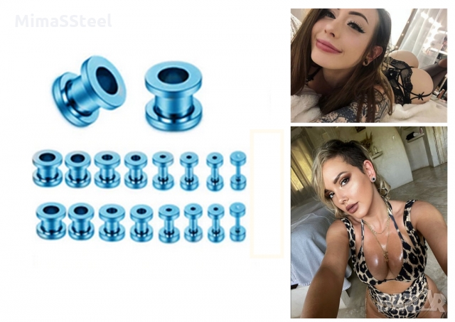 Флеш тунел разширител flesh tunnel plug earring, снимка 4 - Други - 36046771