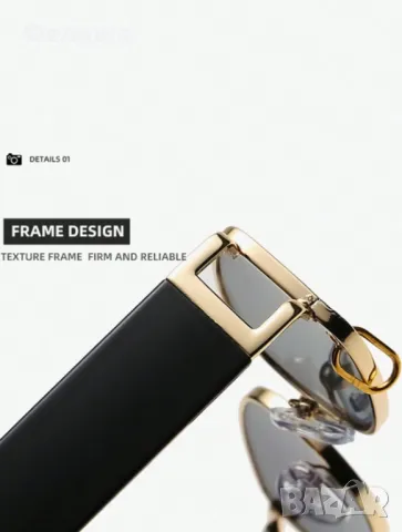  	Жестоки Черни Слънчеви Очила със Златна Халка ! Уникален Модел! , снимка 7 - Слънчеви и диоптрични очила - 50175261