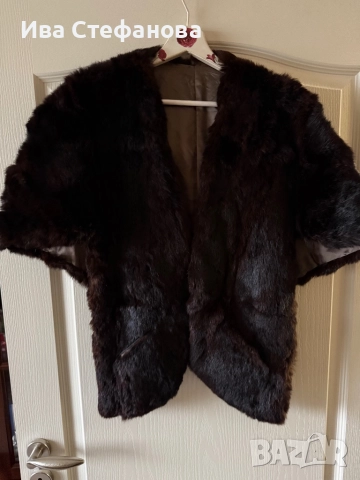 норков шал наметка болеро от норка естествен косъм кафяв универсален размер , снимка 13 - Рокли - 39970757